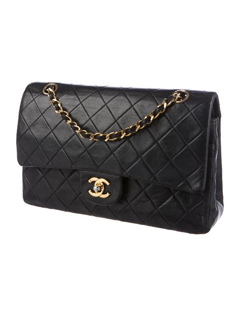 chanel classic medium large in cm|classic Chanel medium flap bag.